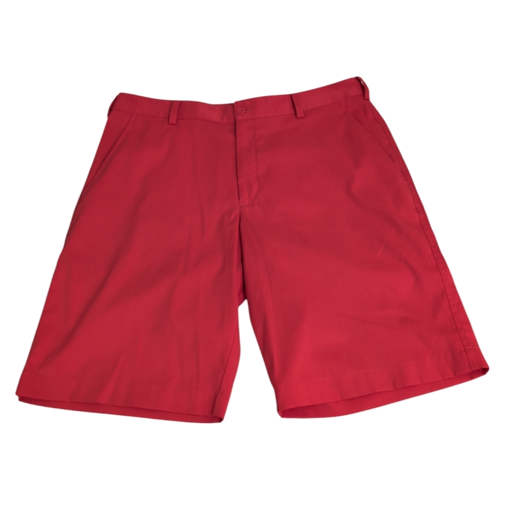 Nike Shorts, flat front, Golf Casual dri-fit, men's 34, red